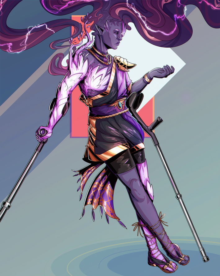 A cellshaded fullbody of my character, Relent. A commission like this would currently cost 125€.