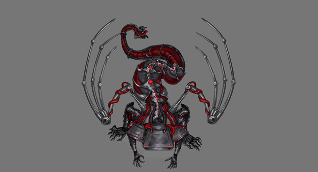 A fully animated token for my partner&#39;s campaign. A static version of this one would be priced at 165€ (as a complex painted fullbody). The animated one would be priced at 300€ due to the many moving parts and complex design.