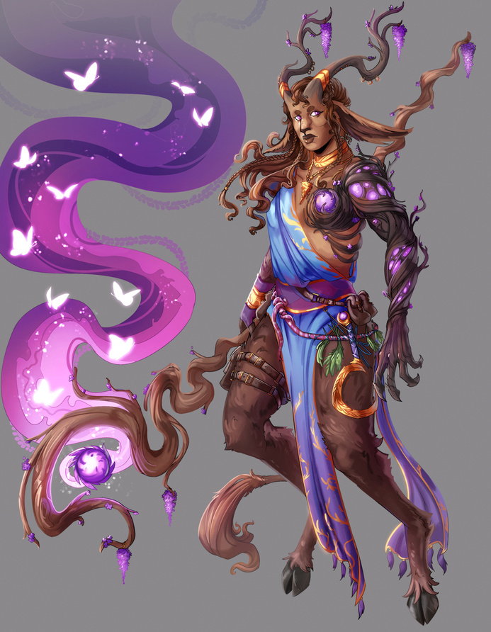 A painted fullbody adopt adquired by @breadisme. It would currently cost 165€ (base price + the two weapons and a magic effect)